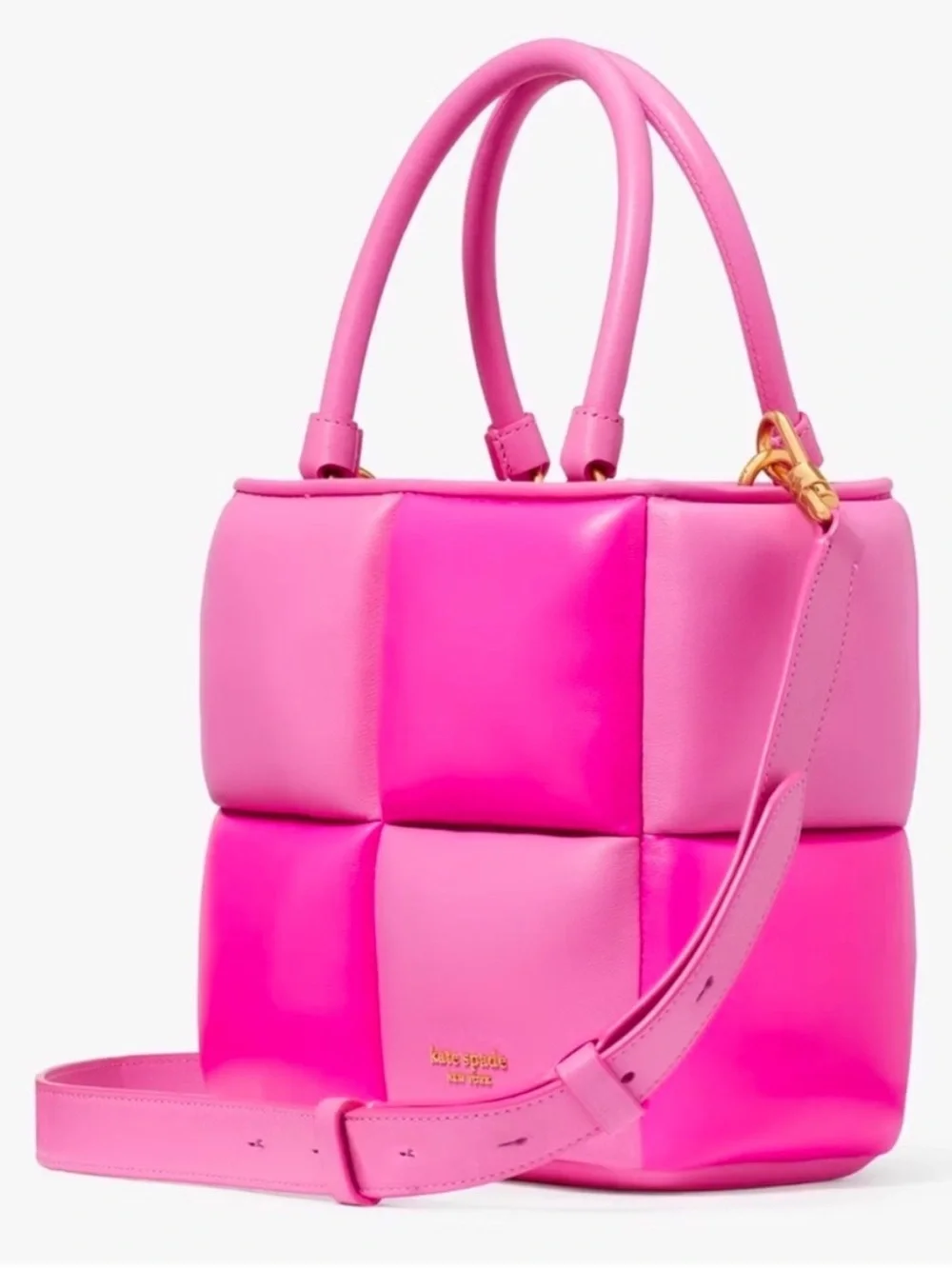 kate spade Bright Pink Woven-Block Crossbody Bag